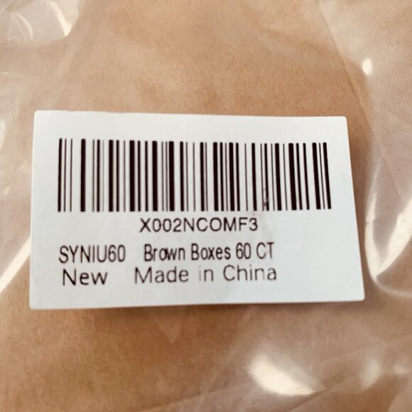 44 Pack Single Cupcake Boxes Brown Kraft Paper With Window 3.5 Inches Square - Picture 3 of 7